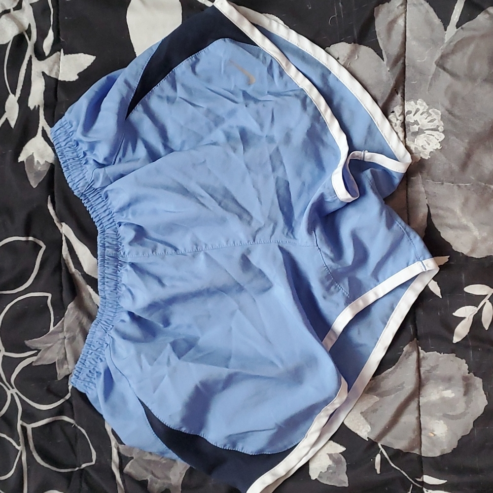 Blue and navy athletic shorts